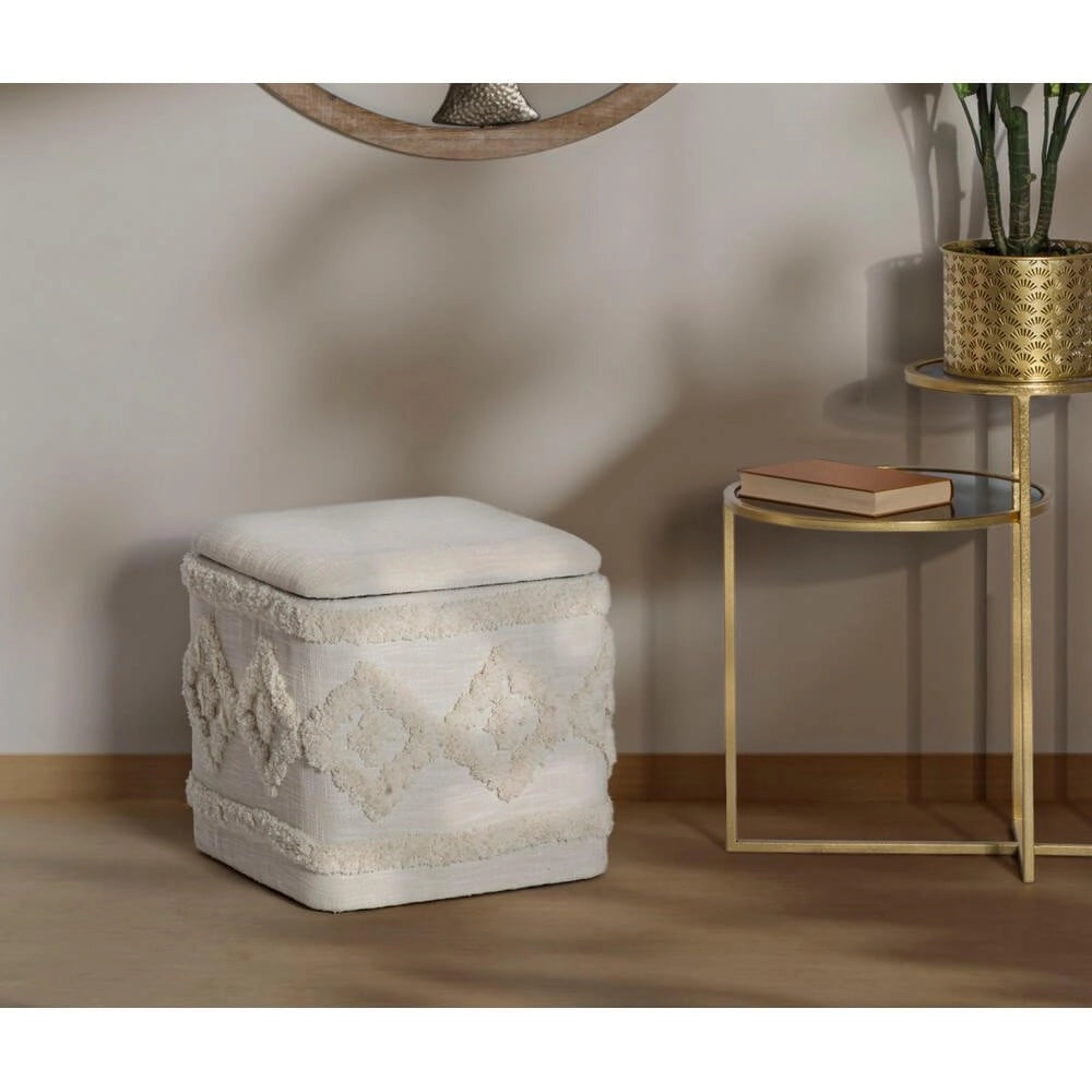 Puff Contenitore Quadrato cm 40X40X40 - DAMASCO