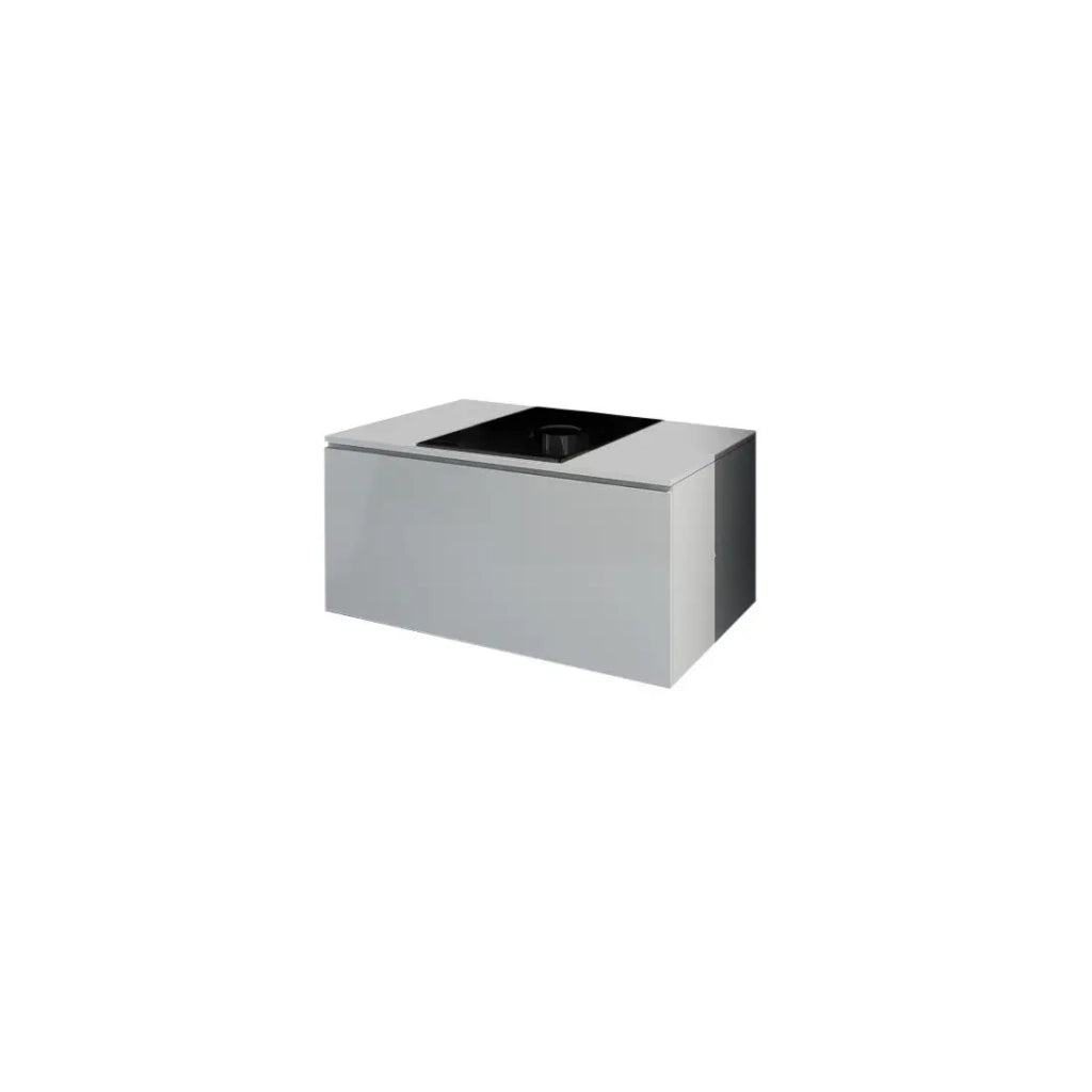 Set di mobili da bagno bianchi collezione OWL. Colonna, mobile sotto lavabo, specchio, sifone e led.