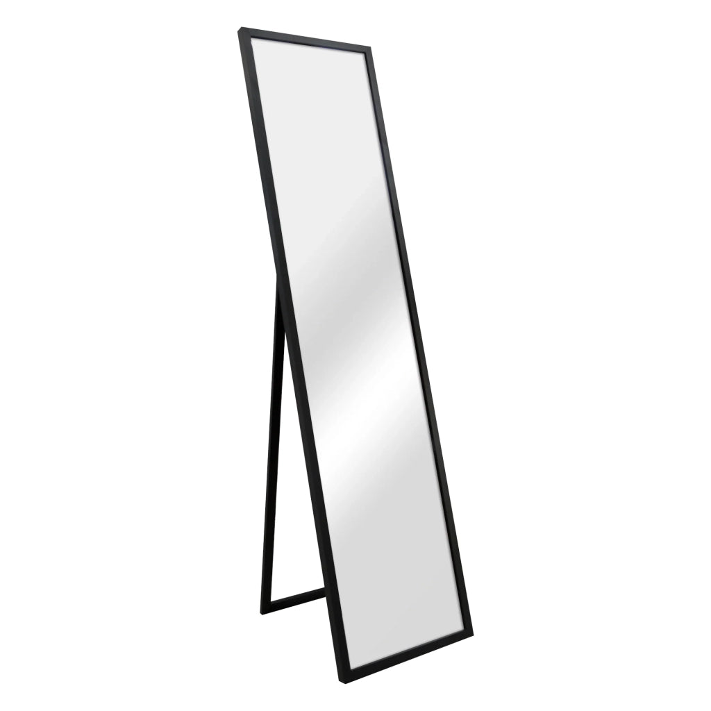 Specchio a bilico a figura intera 150 x 35 cm per camera da letto o bagno nero 03_0007974