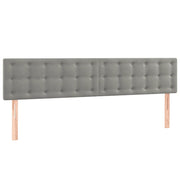 Testiera | Testata Grigio Chiaro 180x5x78/88 cm in Velluto
