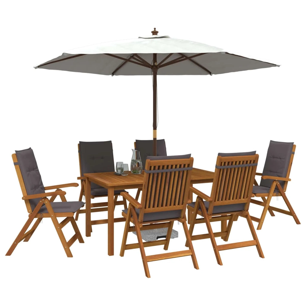 Set da pranzo da giardino 7 pezzi Naturale 3434579