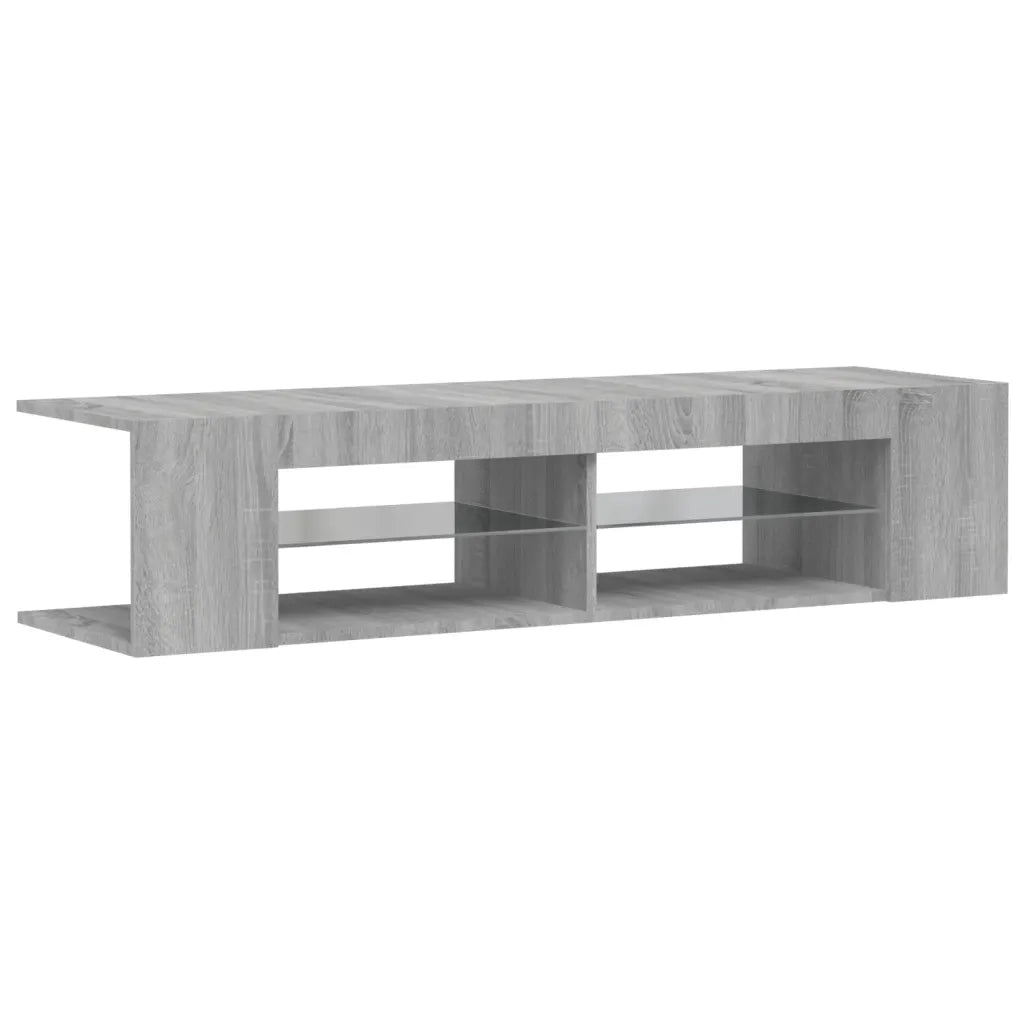 Mobile Porta TV con Luci LED Grigio Sonoma 135x39x30 cm 815694