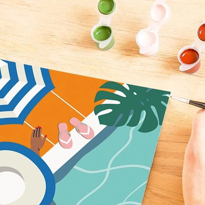 CreArt 24x30 cm Pool Time, Adulto, Dipingi con i Numeri, 25523, Ravensburger