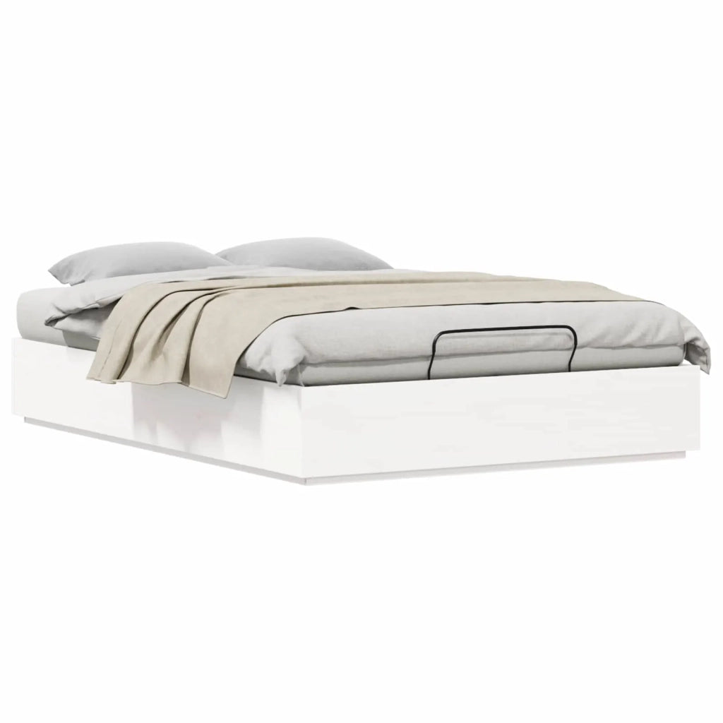 Letto ottomano Bianco 120 x 200 cm Legno di pino massiccio 3418748