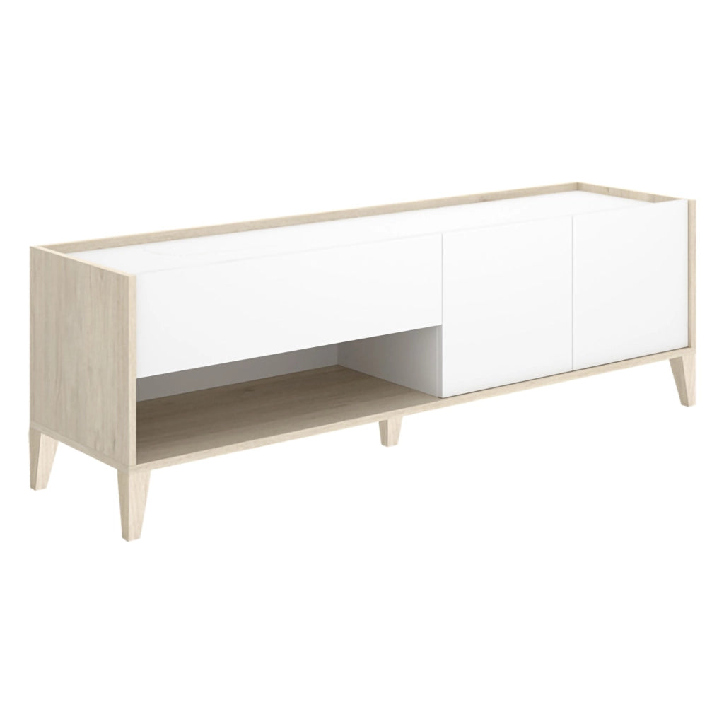 Willits, Mobile Porta tv Modulabile, 39x150x50h cm Bianco