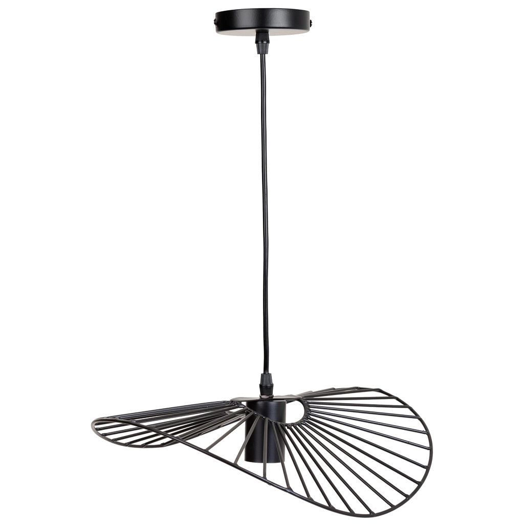Plafoniera in metallo nero 37x31x90h
