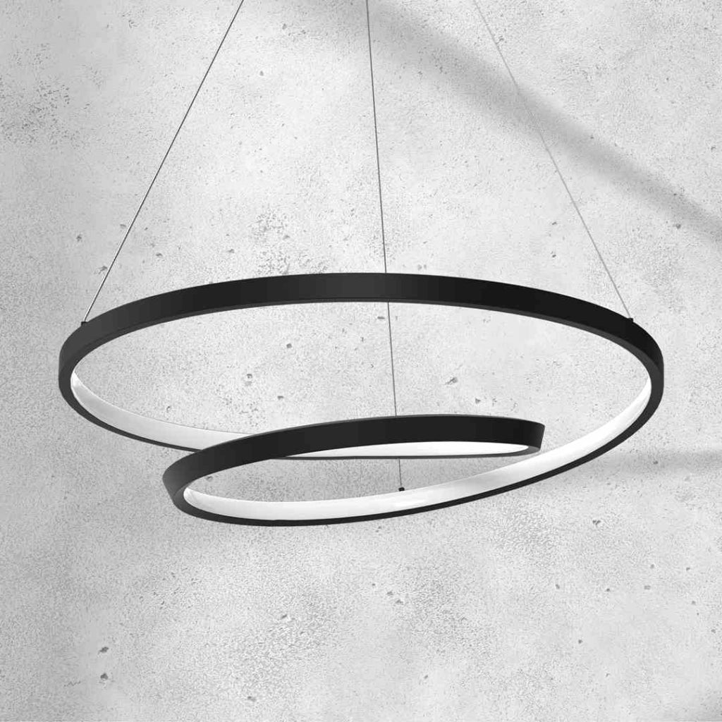Lampada a sospensione LED nera 48W Ø50 Milagro Lucero