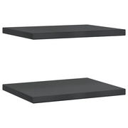 2 pz Mensole a Muro | Scaffale Parete | Ripiano a parete 50x40 cm Nero in Acciaio Inossidabile