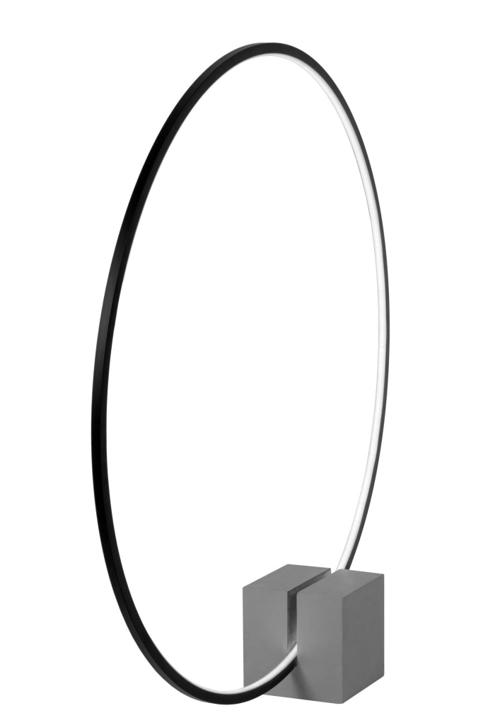 Lampada da tavolo LED ad anello CIRKELIS nera Lucide