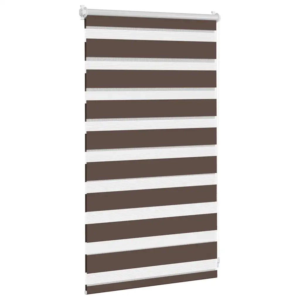 Tenda a rullo zebrata 50,9x100 cm Tessuto Larghezza 46,7 cm caffè 240189