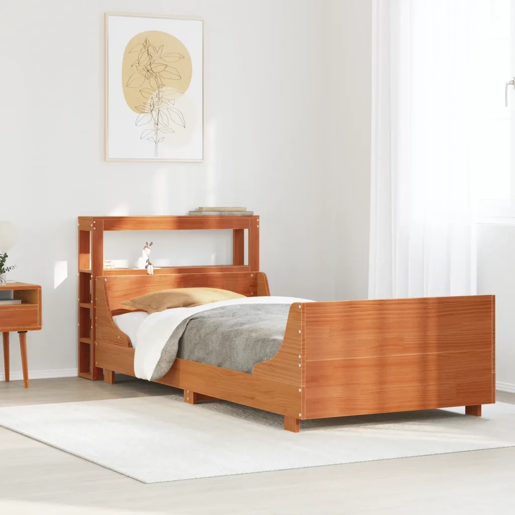 vidaXL Letto senza Materasso Marrone Cera 75x190 cm in Legno di Pino