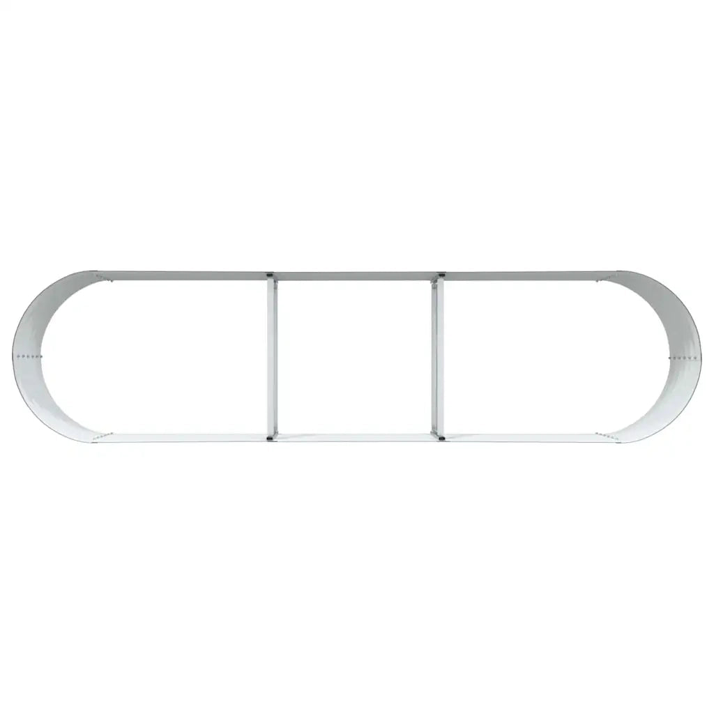 vidaXL Letto rialzato da giardino Marrone 320 x 80 x 44 cm Acciaio