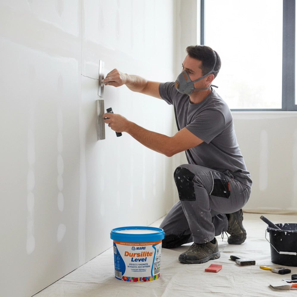 Stucco rasante acrilico dursilite level mapei per interni *** formato 1 kg, confezione 1