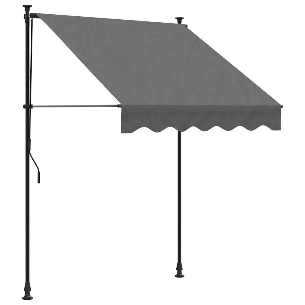 Tenda da Sole | Tenda parasole Retrattile Antracite 150x150 cm Tessuto e Acciaio
