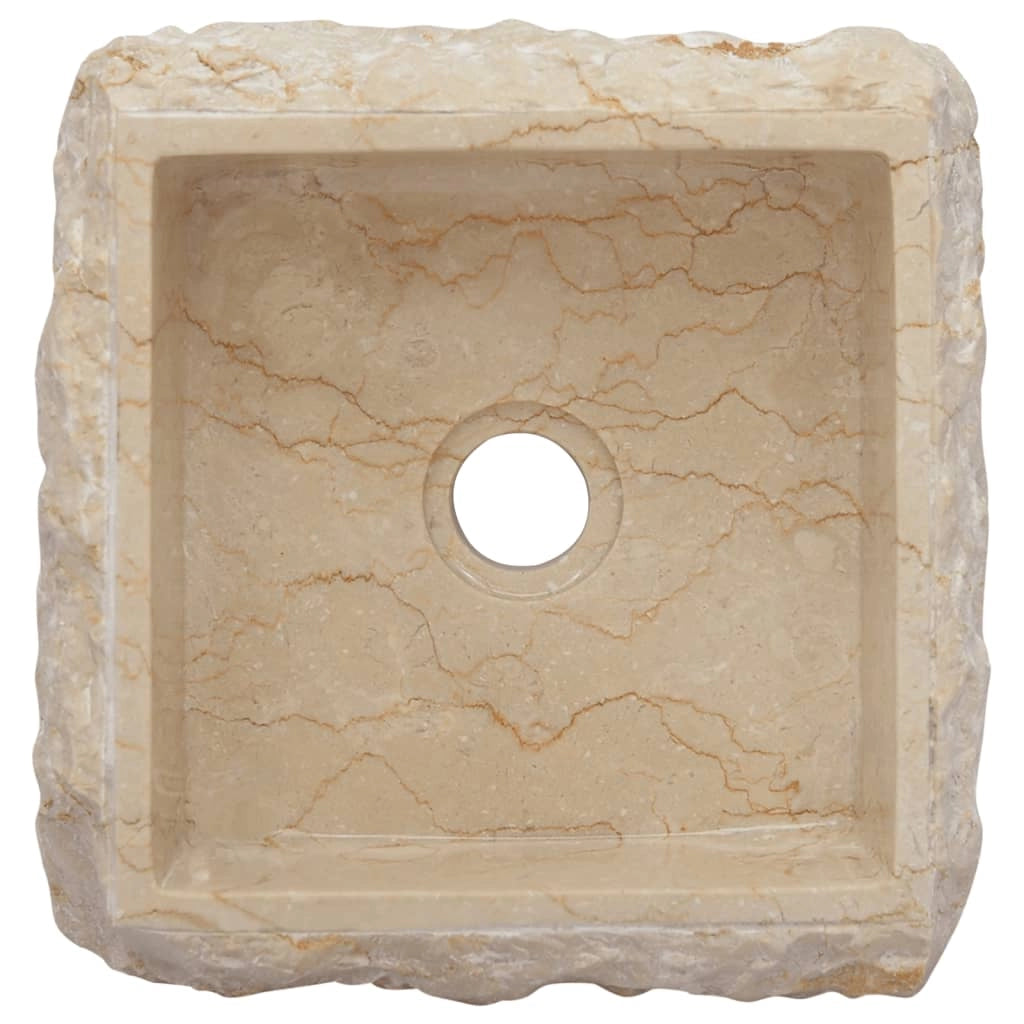 Lavandino da bagno lavabo da appoggio lavabo da WC lavabo da bagno lavabo da interno 30 x 30 cm marmo crema 02_0002818