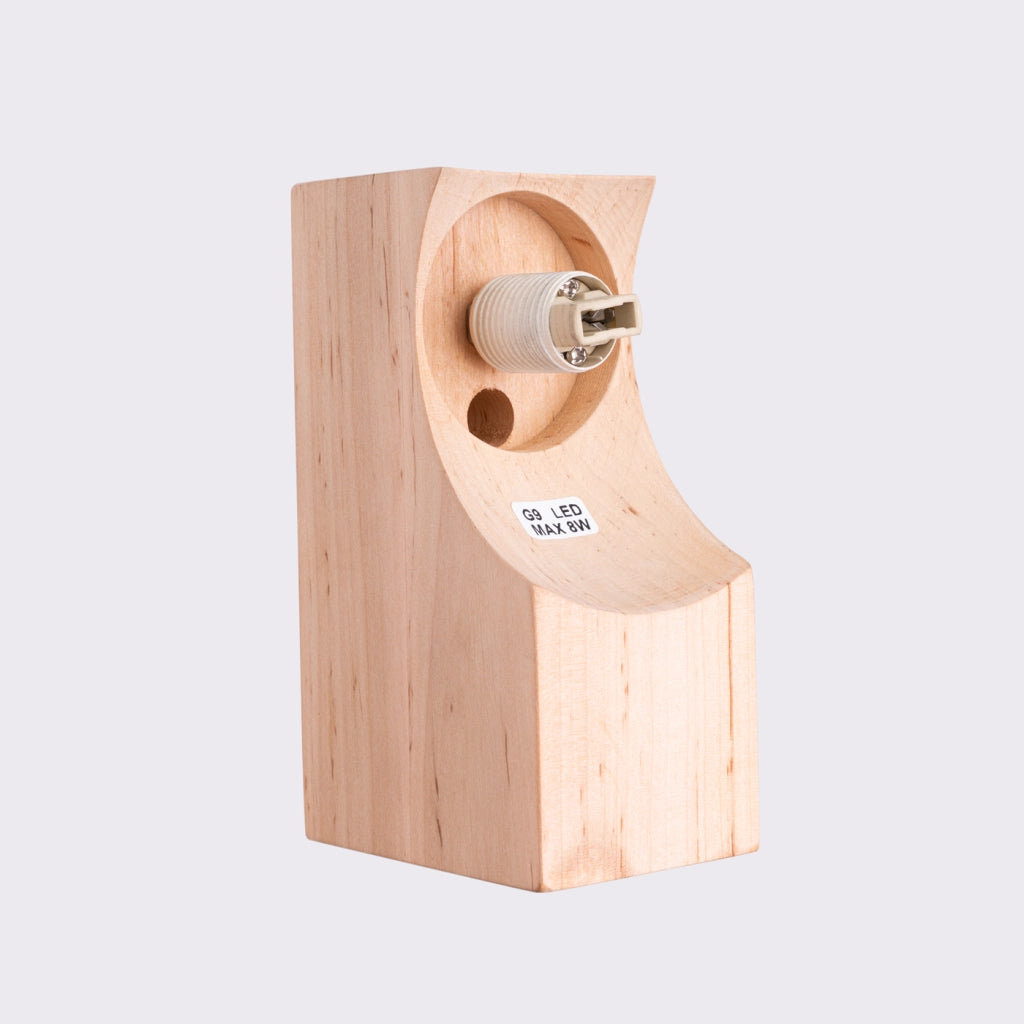 Lampada da parete BULBO in legno naturale