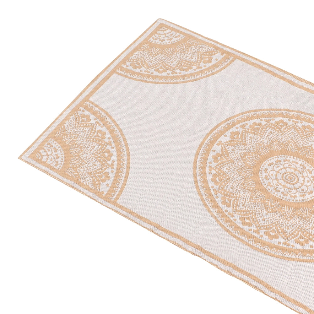Tappeto Esterni Grigio Sintetico con motivo orientale beige 80 x 150 cm moderno balcone patio