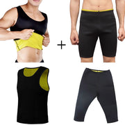Trade Shop - Canotta + Pantalone Snellente Uomo Hot Shapers Training Dimagrante Palestra Tg. -    Xxxl