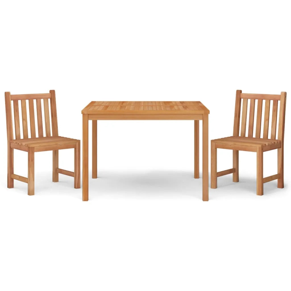 Set da Pranzo per Giardino 3 pz in Legno Massello di Teak 3157144