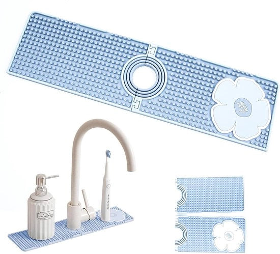 Mat per protezione della vasca da lavastoviglie con protezione dalle gocce - Mat di silicone per protezione della vasca da lavastoviglie - Mat multifunzionale per asciugatura - 10 x 38 x 08 cm - Adatti per vasche da lavastoviglie con diametro 34-64 cm