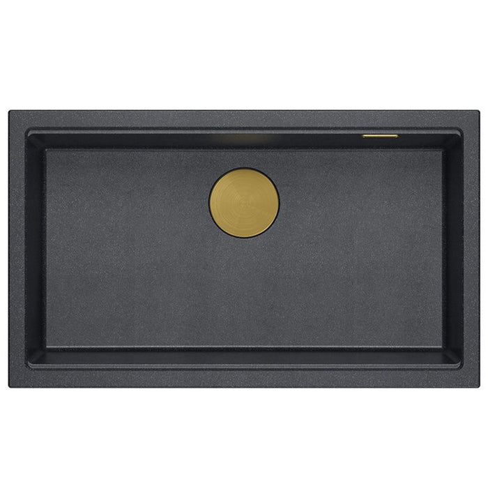 Lavello In Granito Logan 110 Black Metallic Oro