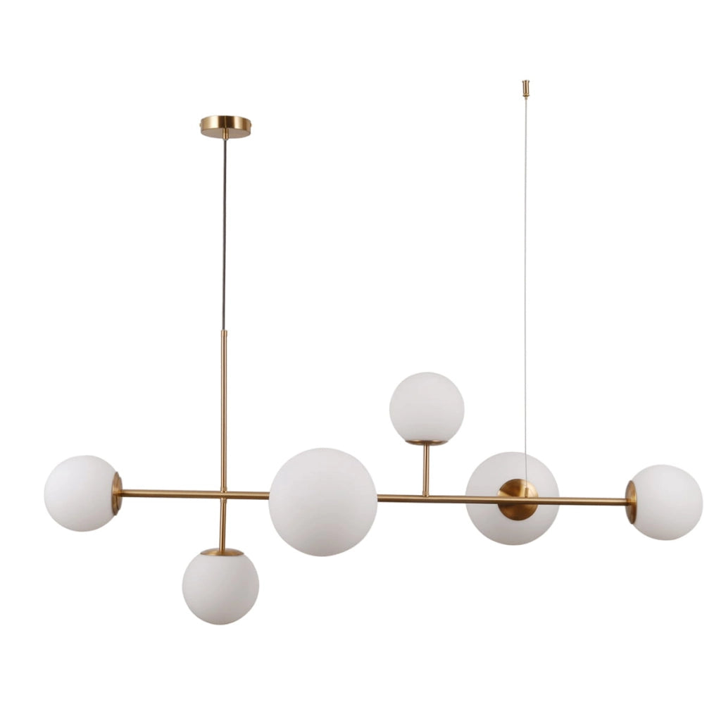Italux Vailante lampadario moderno ottone miele 6 luci