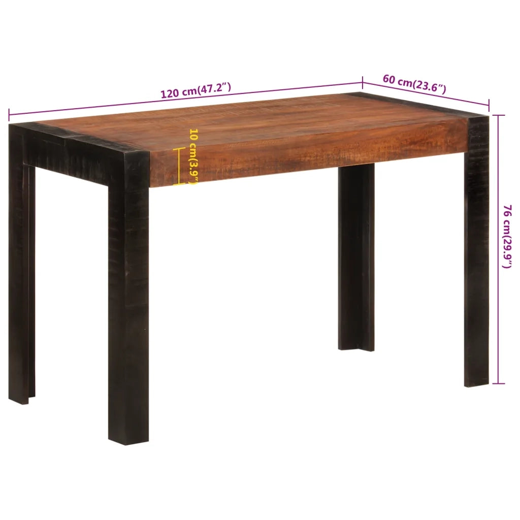 Tavolo da Pranzo | Tavolo da cucina ambra 120x60x76 cm in Legno Massello di Mango