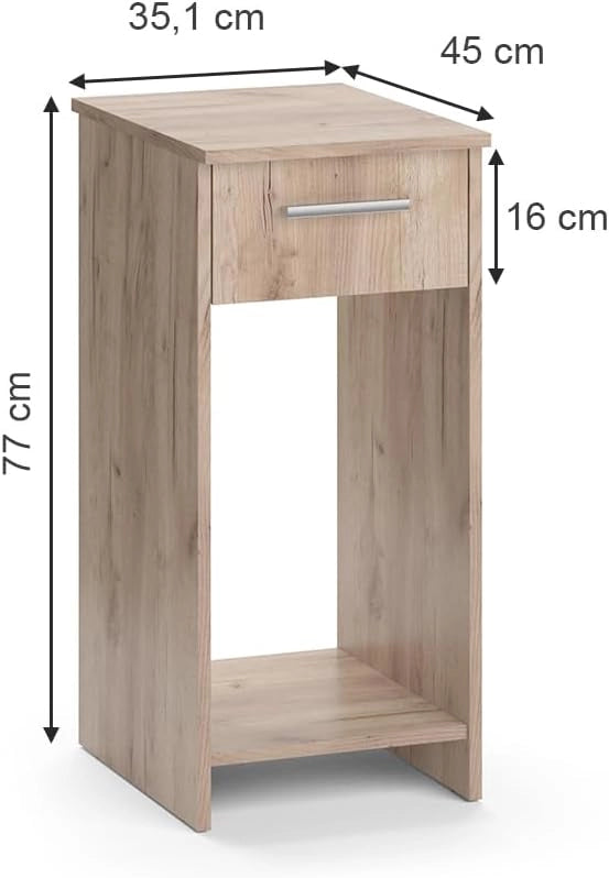 Armadio per PC Odin, Sonoma, 35.1 x 45 cm, adatto per la conservazione di PC e accessori