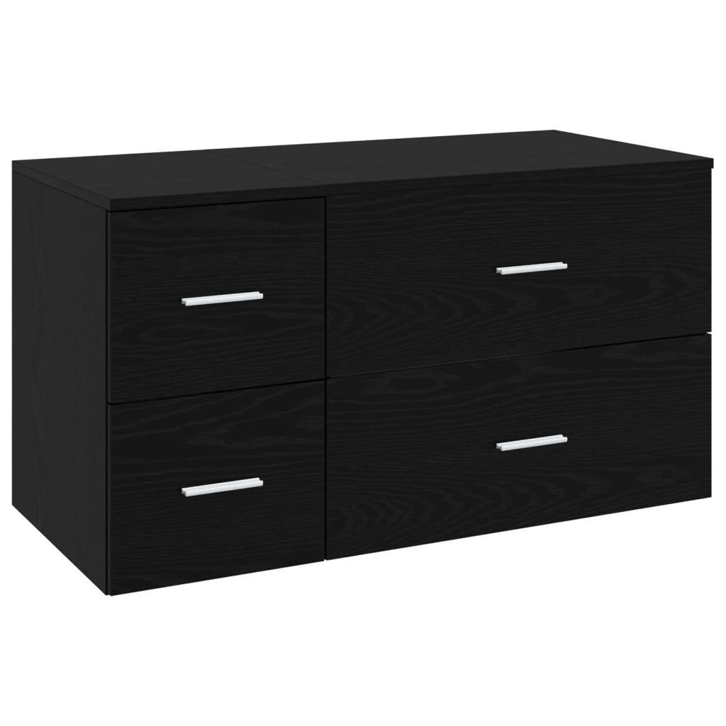 Set di mobili per il bagno 2 pz Rovere Nero 3404017