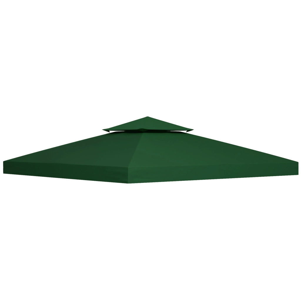 Telo di ricambio per gazebo 3x3 m, verde, in poliestere 180 g/m², idrorepellente, con 8 occhielli e 8 fasce in velcro