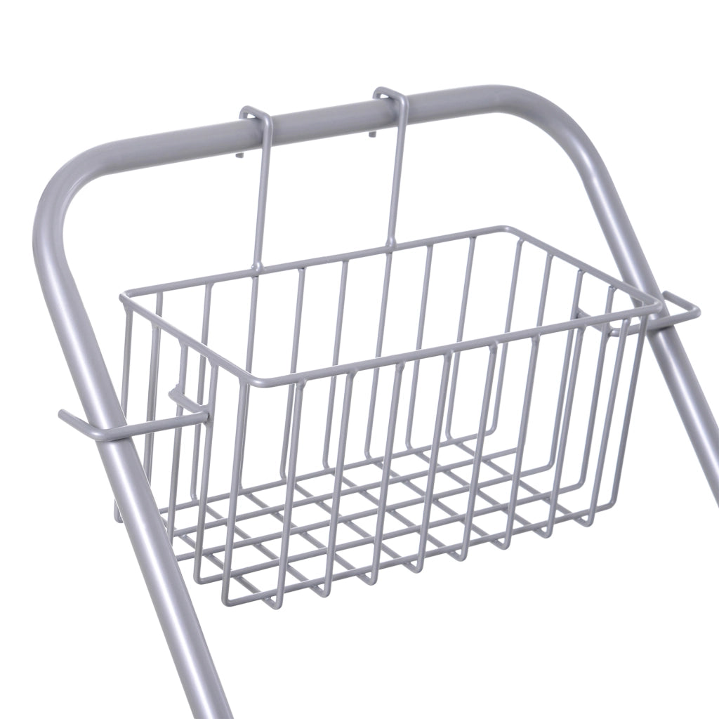 Carrello pulizie professionale con secchio da 25 L, strizzatore e 4 ruote, blu