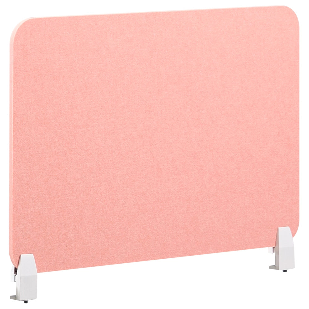 Schermo da tavolo Beige PET Board Copertura in tessuto 72 x 50 cm Schermo acustico Morsetti di montaggio modulari Casa Ufficio