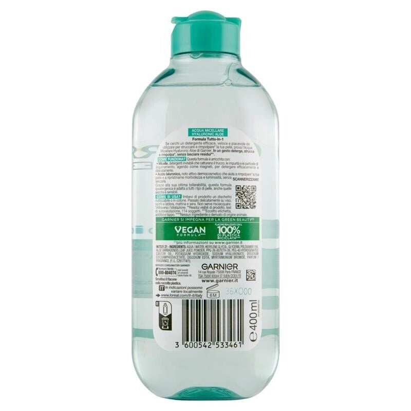 GARNIER SKINACTIVE ACQUA MICELLARE HYALURONIC ALOE 400 ML ALOE HYALURONIC