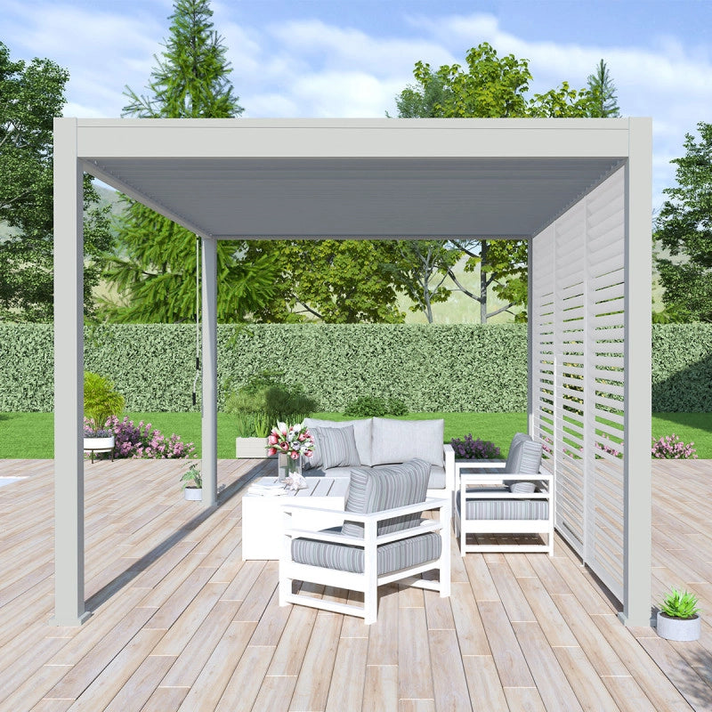 Pergola bioclimatica Ombréa® VS 3x4M - Grigio perla