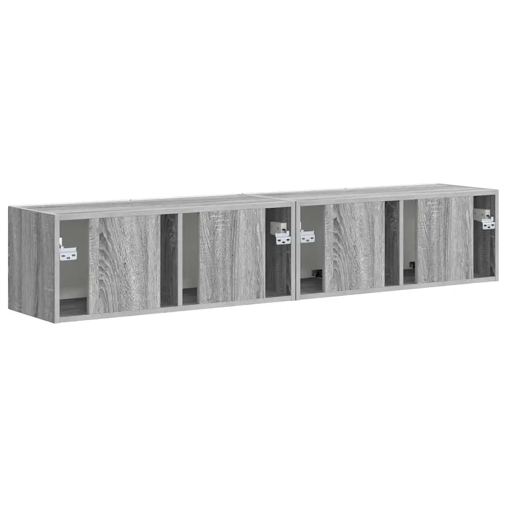 Mobile TV da parete 2 pcs Grigio Sonoma 78,5 x 31 x 29,5 cm