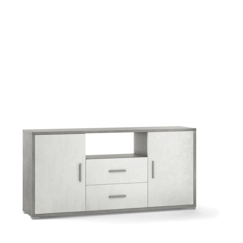 Mobile 2 Ante 2 Cassetti Kit Cemento cm 174x41x84h - Sarmog