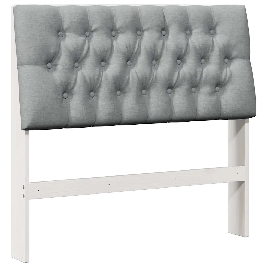 Testiera imbottita-Testiera con Cuscini-Testata Grigio chiaro 100 cm Pino massello 959176