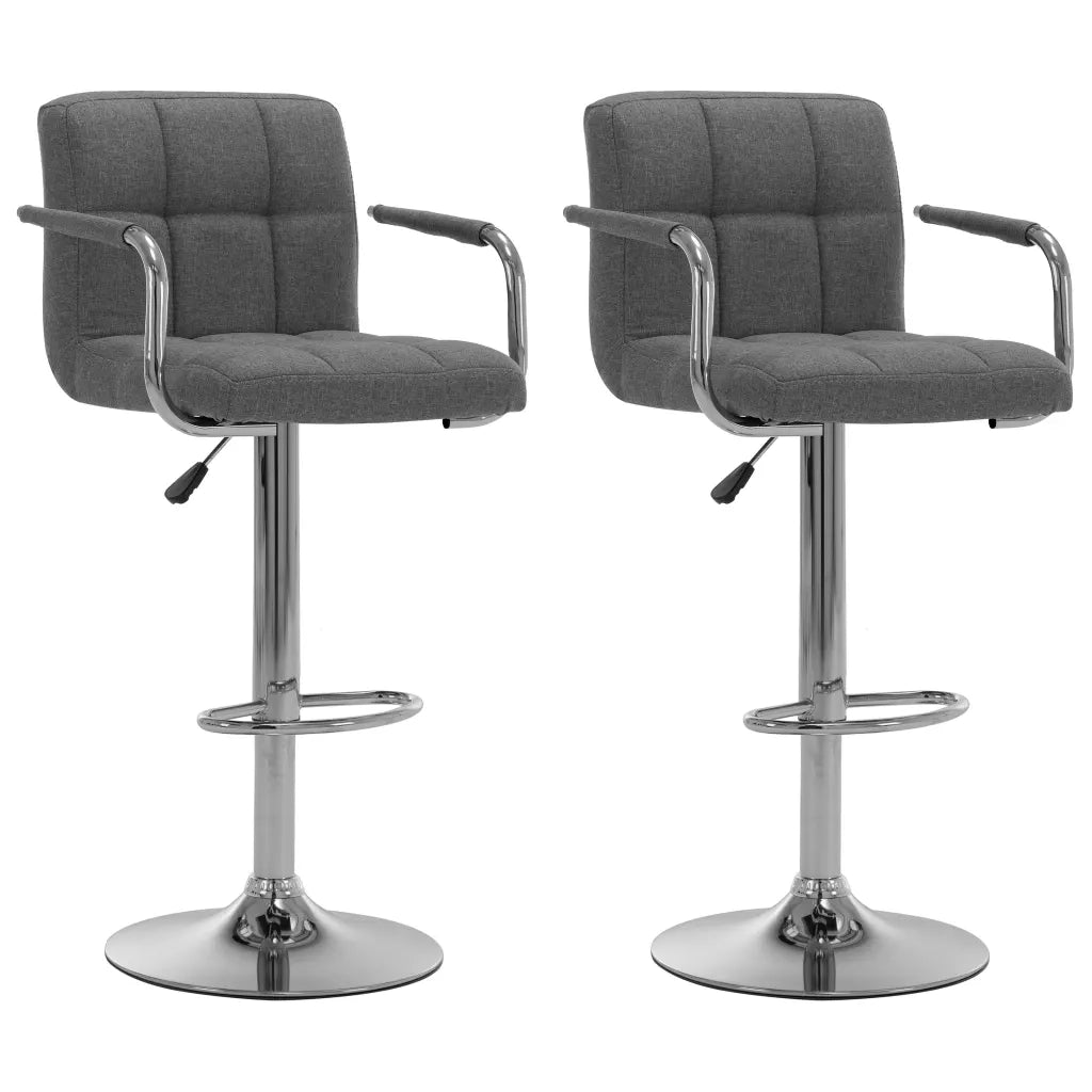 Sedie da Bar 2 pz Grigio Chiaro in Tessuto cod mxl 57764