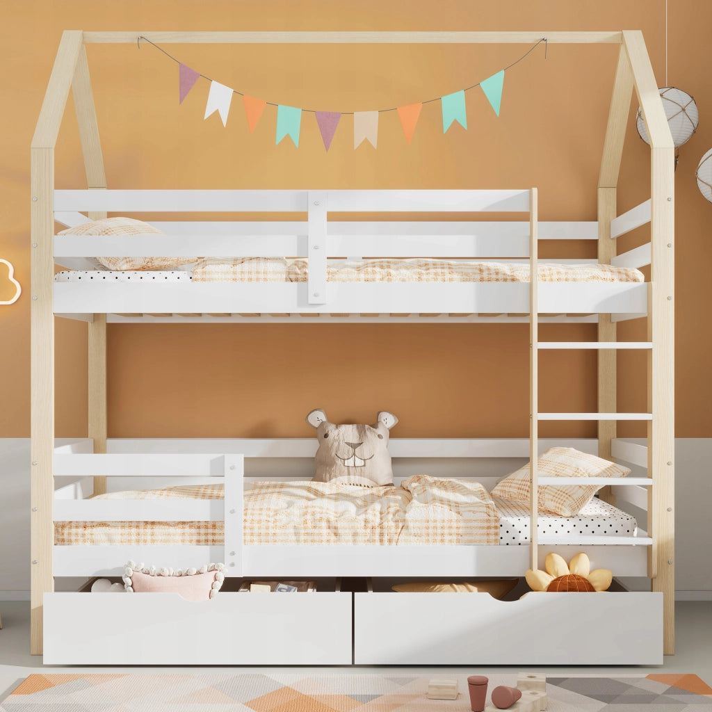 Letto per bambini - Xylo - 90x200 - Bianco - Legno
