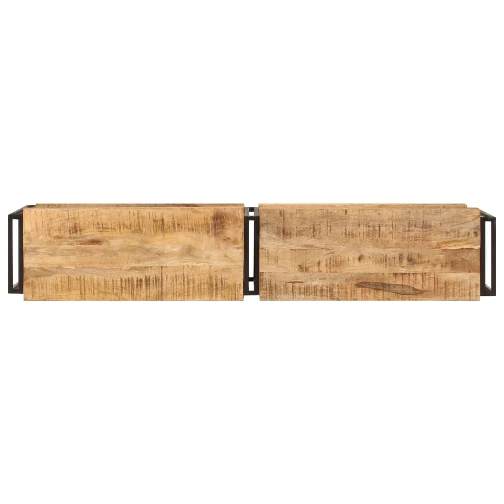 Mobile TV multimediale scaffale per televisione televisione buffet sala da pranzo soggiorno camera da letto 160 x 30 x 40 cm legno massello di mango marrone 02_0026053