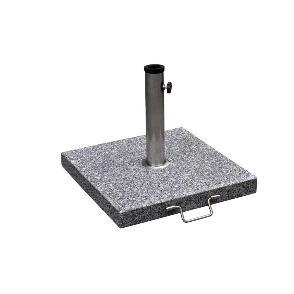 Base per ombrellone in granito lucido 30 kg con ruote + maniglia da 38 a 48 mm grigio 2202026/2