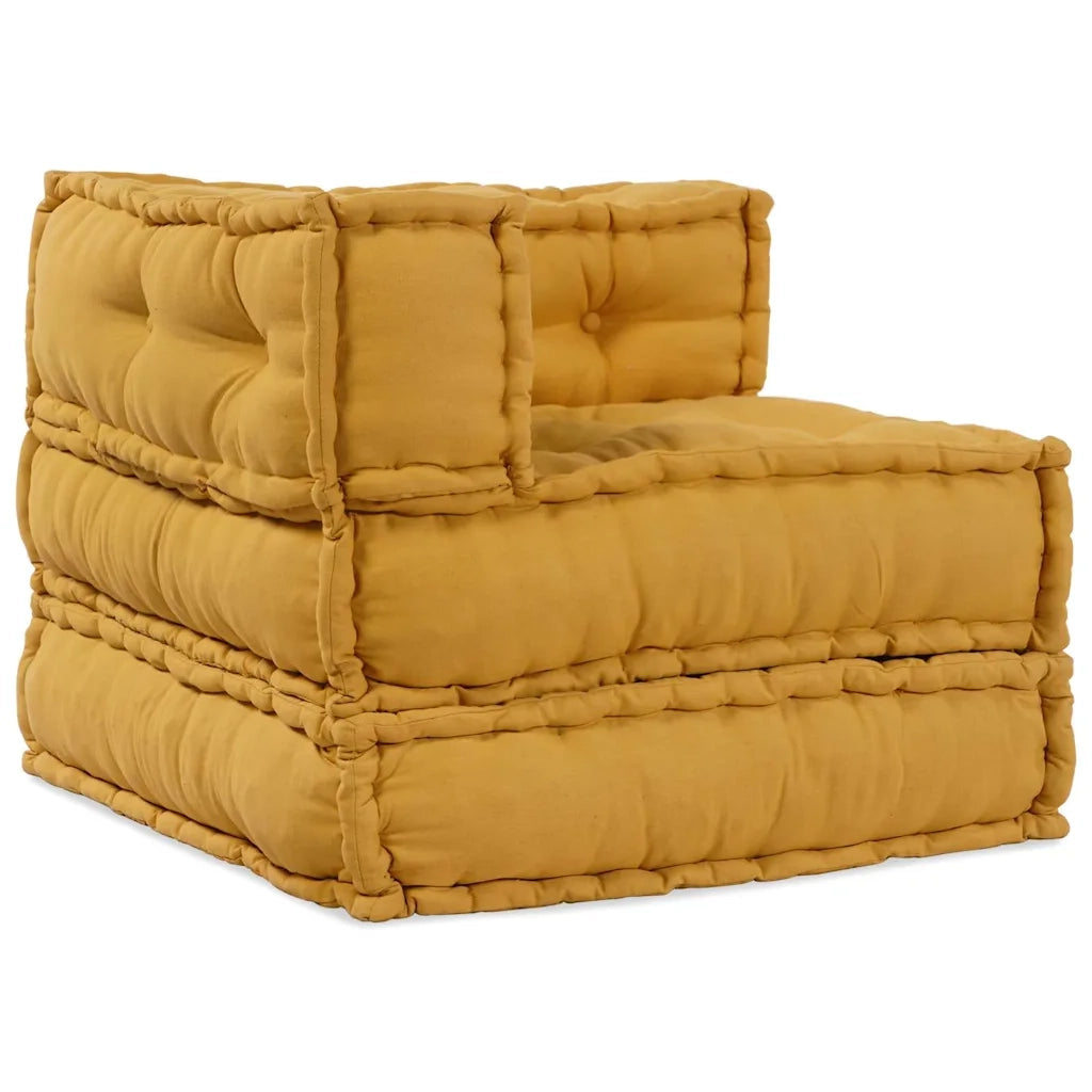 vidaXL Pouf Modulare Giallo 70x70x54 in Tessuto