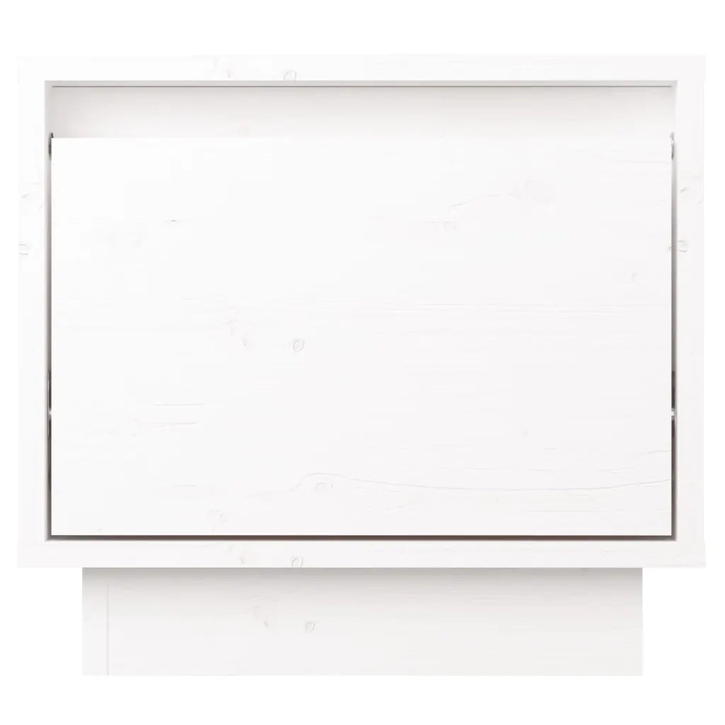 Comodini 2 pz Bianchi 35x34x32 cm in Legno Massello di Pino cod mxl 30786