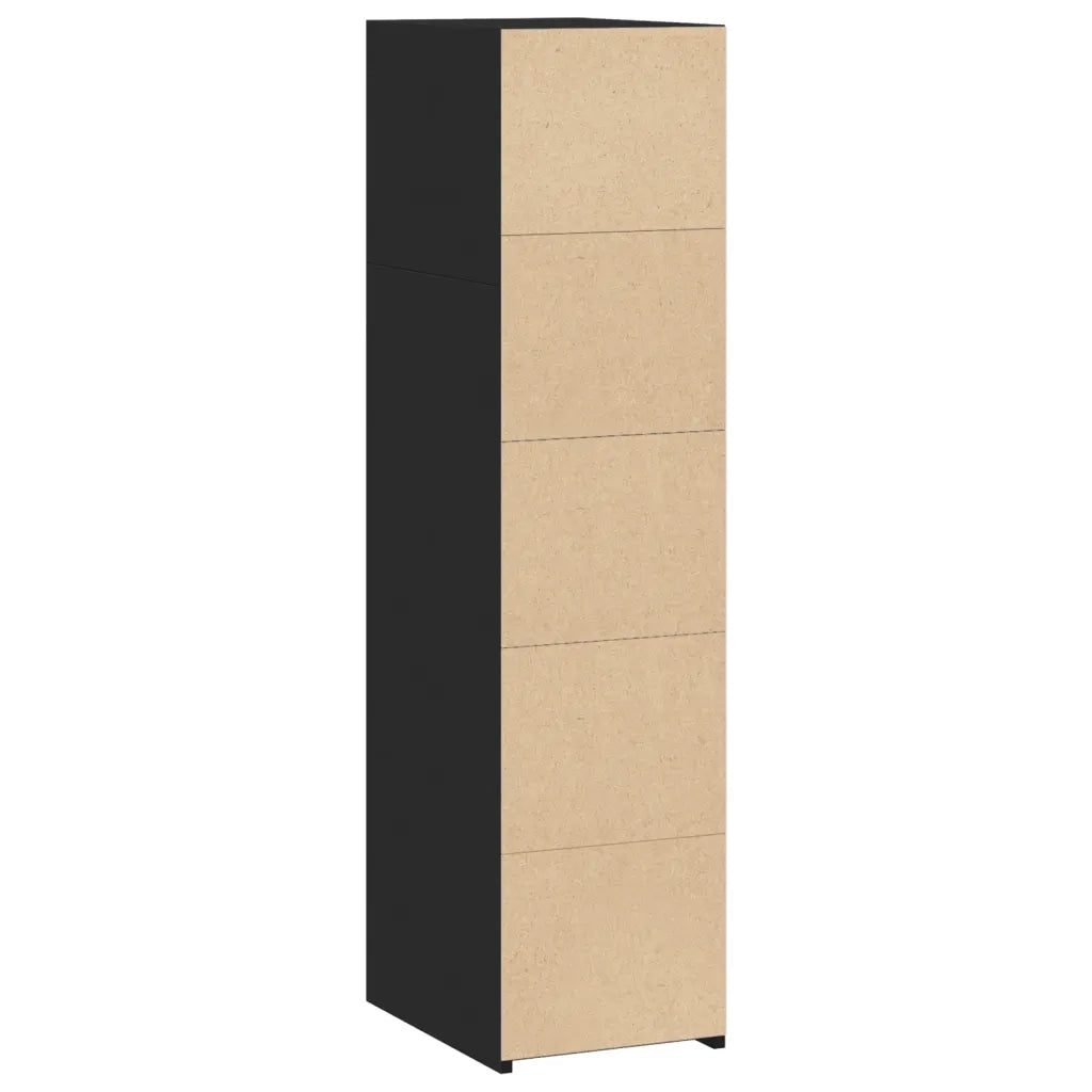 Credenza | Madia | Buffet da pranzo | Armadio da pranzo Nera 30x41x124 cm in Legno Multistrato