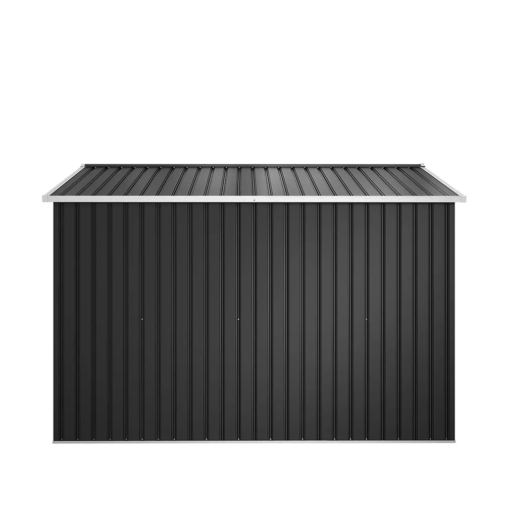 Casetta da giardino in acciaio zincato nero 3,21x2,77xh2,17 m - 129kg - 8,9 metri quadri