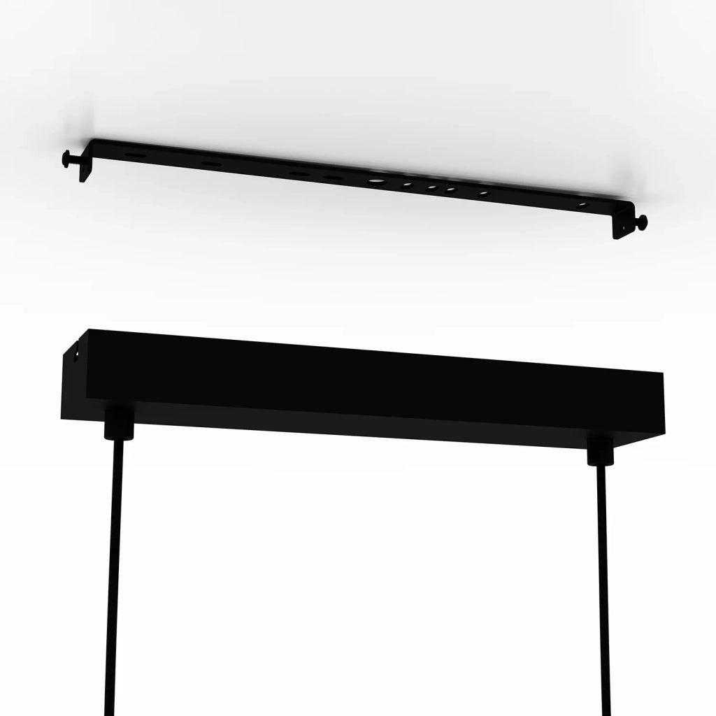 Sospensione Moderna Anchorena-Z Metallo Nero Legno 1 Luce Led 35W 3980Lm