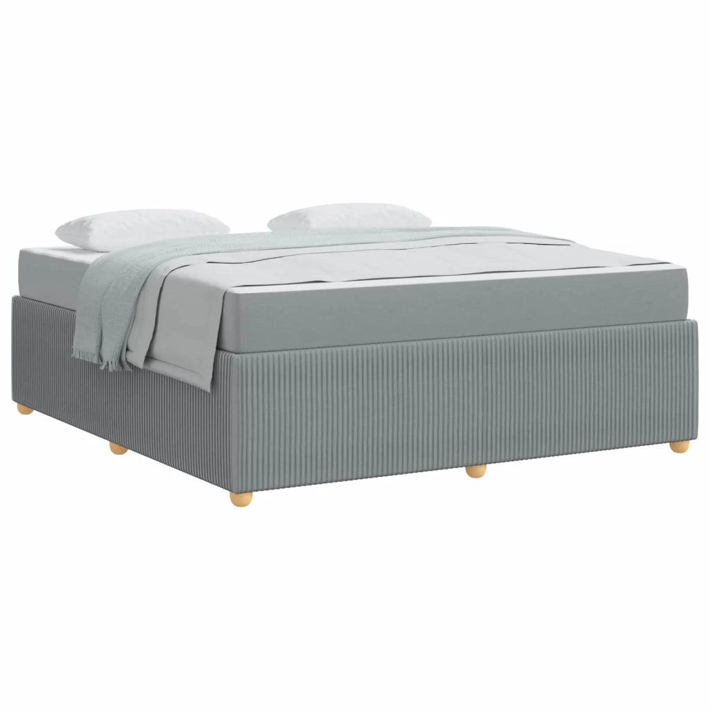 Struttura del letto Grigio chiaro 180 x 200 cm Tessuto