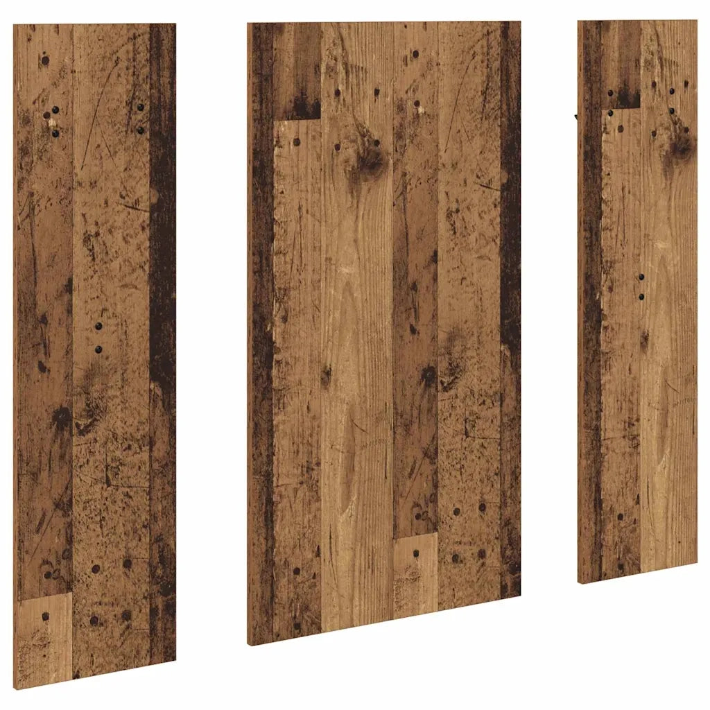 vidaXL Appendiabiti a muro con specchio Legno vecchio 96 x 1.5 x 90 cm