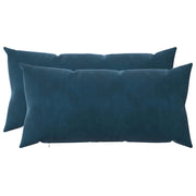 Cuscino con cuscino HEERLEN 2 pz Blu Velluto 925627