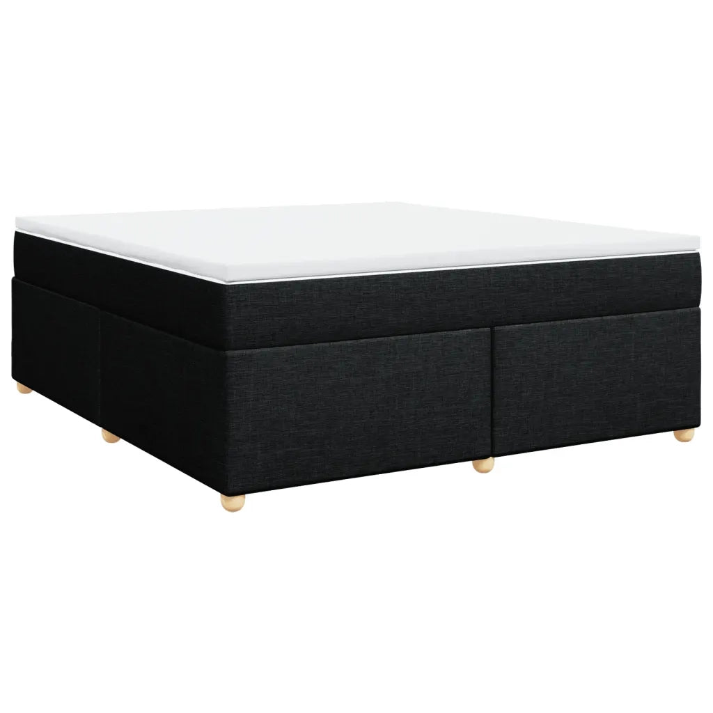 vidaXL Giroletto a Molle con Materasso Nero 180x200 cm in Tessuto